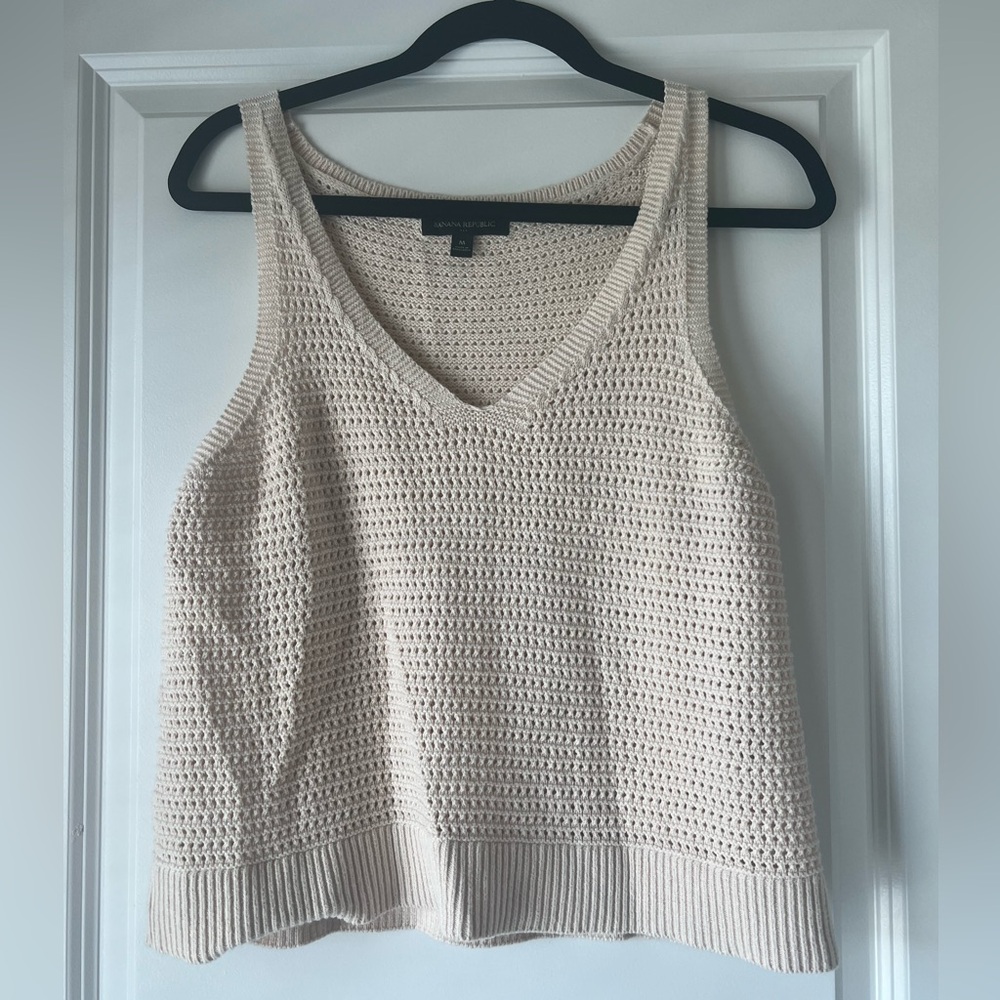 Banana Republic Tan Knit Tank, Medium